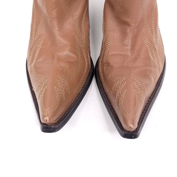 Guess Marciano Boots Womens 5.5 Vintage Cowboy Leather Pointed Embroidered Blue - Picture 6 of 12